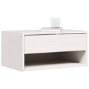 vidaXL Éjjeli asztal 2 pcs Fehér 50 x 32,5 x 24 cm Tömör fenyőfa
