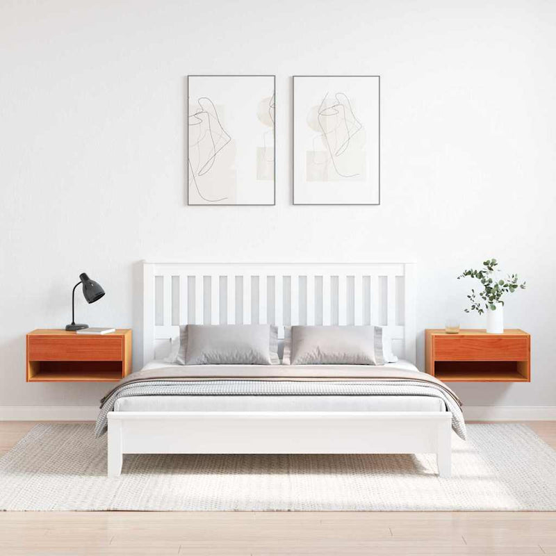 vidaXL Éjjeli asztal fiókkal 2 pcs Faggyú barna 50 x 32,5 x 24 cm