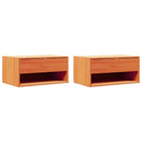 vidaXL Éjjeli asztal fiókkal 2 pcs Faggyú barna 50 x 32,5 x 24 cm