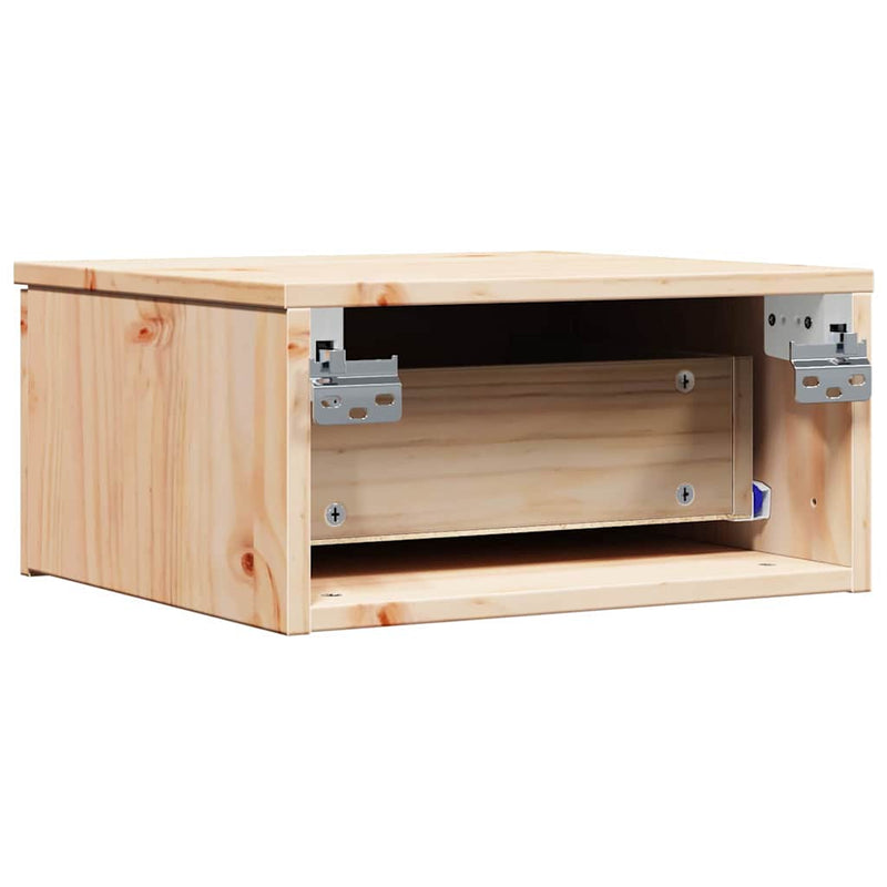 vidaXL Éjjeli asztal fiókkal Barna 37 x 35 x 18,5 cm Tömör fenyőfa