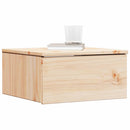 vidaXL Éjjeli asztal fiókkal Barna 37 x 35 x 18,5 cm Tömör fenyőfa