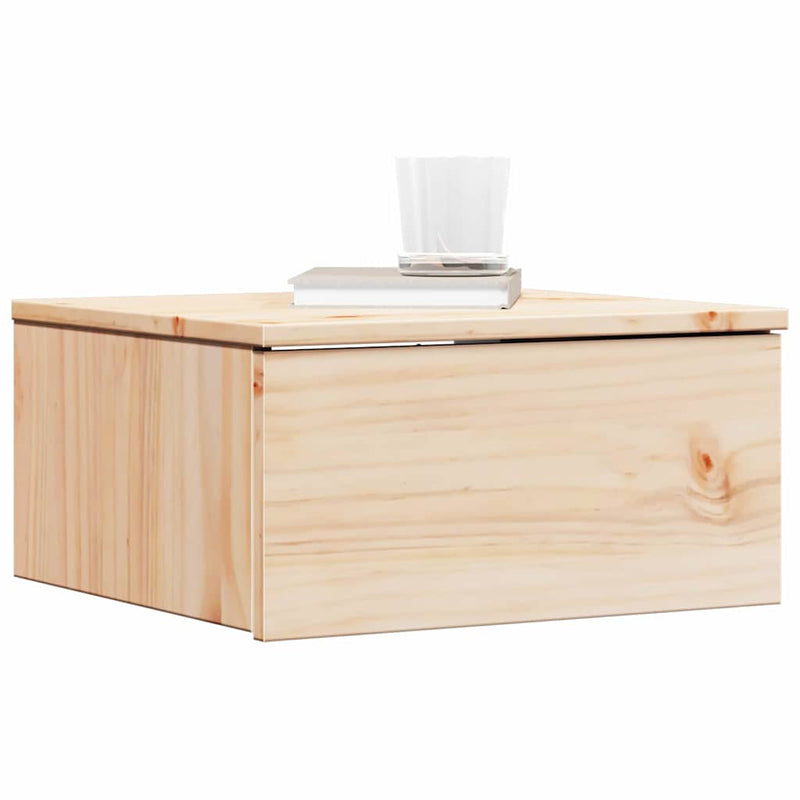 vidaXL Éjjeli asztal fiókkal Barna 37 x 35 x 18,5 cm Tömör fenyőfa