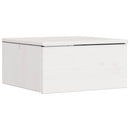 vidaXL Éjjeli asztal fiókkal Fehér 37 x 35 x 18,5 cm Tömör fenyőfa