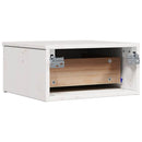 vidaXL Éjjeli asztal fiókkal Fehér 37 x 35 x 18,5 cm Tömör fenyőfa