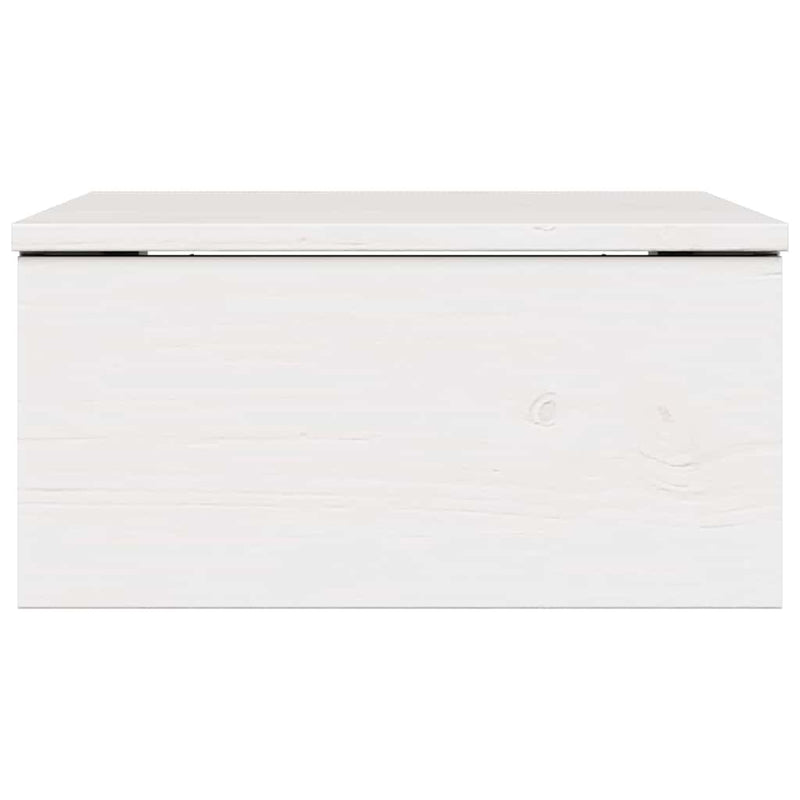 vidaXL Éjjeli asztal fiókkal Fehér 37 x 35 x 18,5 cm Tömör fenyőfa