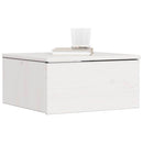 vidaXL Éjjeli asztal 2 pcs Fehér 37 x 35 x 18,5 cm Tömör fenyőfa