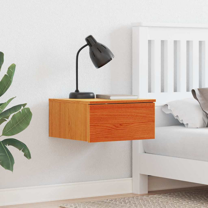 vidaXL Éjjeli asztal Faggyú barna 37 x 35 x 18,5 cm Tömör fenyőfa