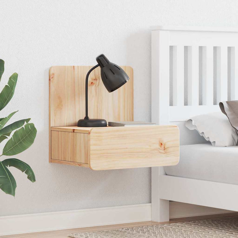 vidaXL Éjjeli asztal 2 pcs Barna 44 x 32,5 x 40 cm Tömör fenyőfa