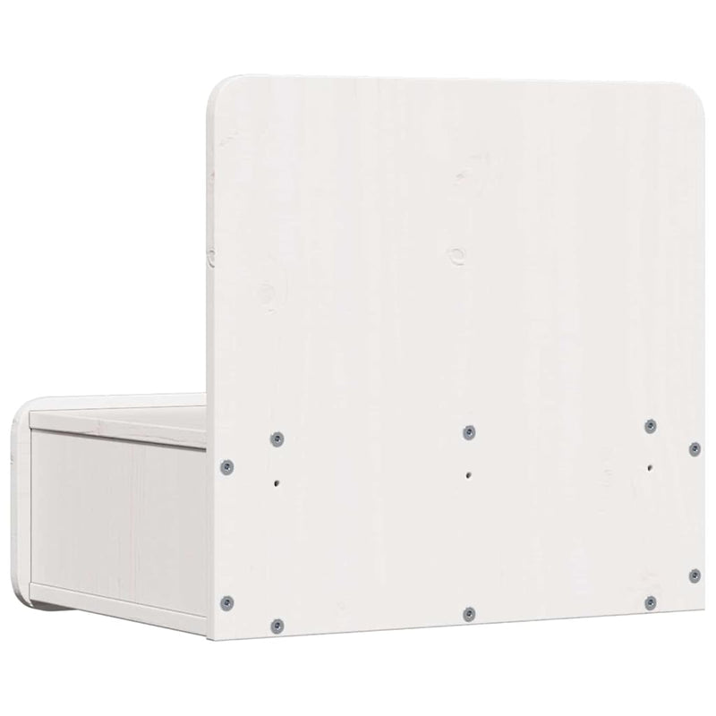 vidaXL Éjjeli asztal fiókkal Fehér 44 x 32,5 x 40 cm Tömör fenyőfa