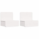vidaXL Éjjeli asztal 2 pcs Fehér 44 x 32,5 x 40 cm Tömör fenyőfa