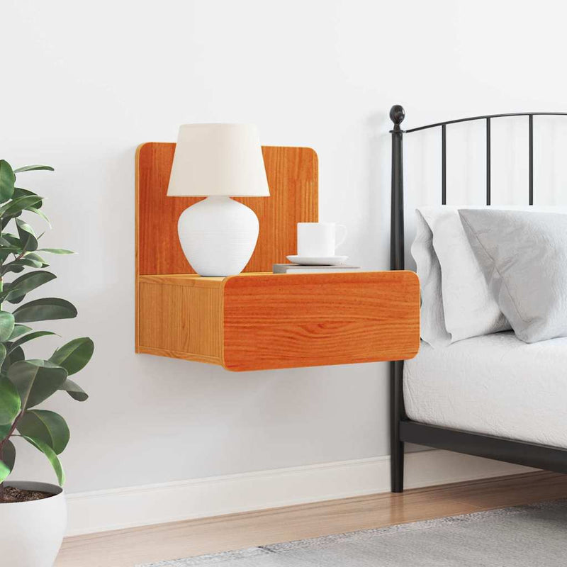 vidaXL Éjjeli asztal Faggyú barna 44 x 32,5 x 40 cm Tömör fenyőfa