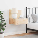 vidaXL Éjjeli asztal fiókkal Barna 42 x 32,5 x 40 cm Tömör fenyőfa