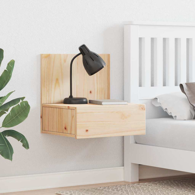 vidaXL Éjjeli asztal 2 pcs Barna 42 x 32,5 x 40 cm Tömör fenyőfa