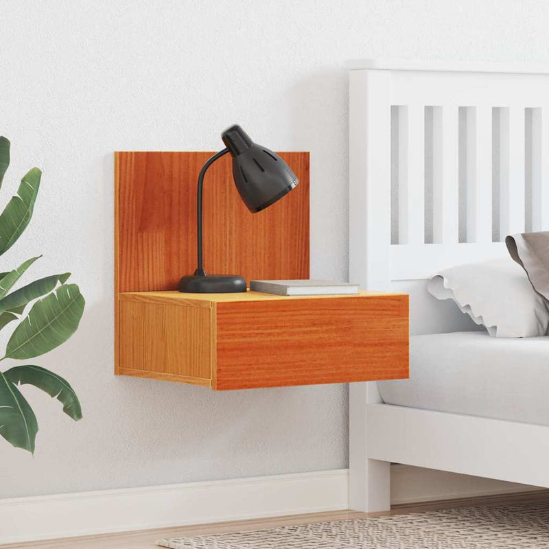 vidaXL Éjjeli asztal Faggyú barna 42 x 32,5 x 40 cm Tömör fenyőfa