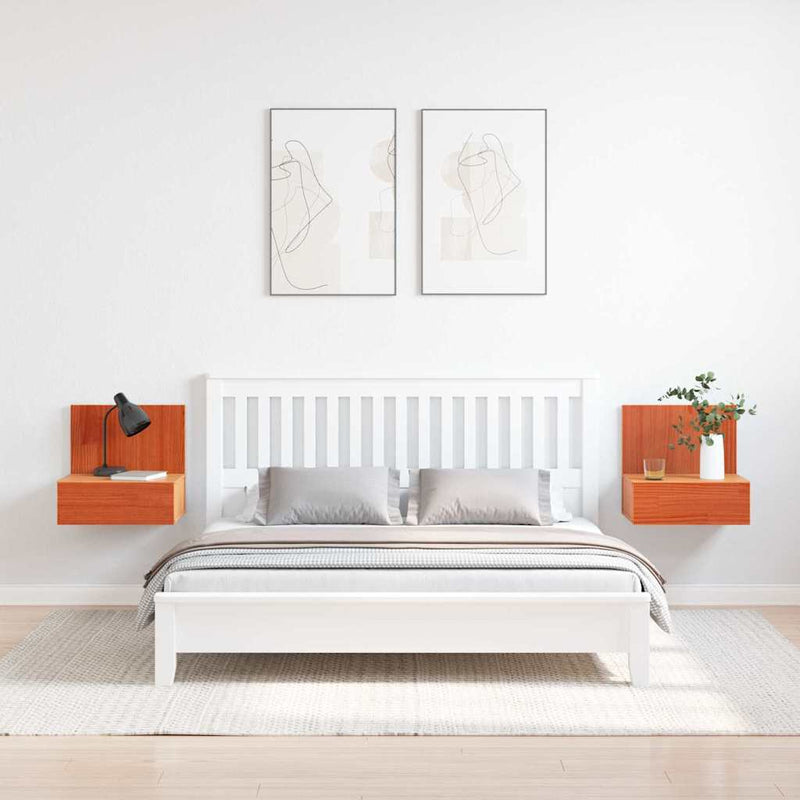 vidaXL Éjjeli asztal fiókkal 2 pcs Faggyú barna 42 x 32,5 x 40 cm