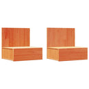 vidaXL Éjjeli asztal fiókkal 2 pcs Faggyú barna 42 x 32,5 x 40 cm