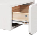 vidaXL Éjjeli asztal fiókkal Fehér 39 x 34 x 16,5 cm Tömör fenyőfa