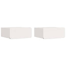 vidaXL Éjjeli asztal 2 pcs Fehér 39 x 34 x 16,5 cm Tömör fenyőfa