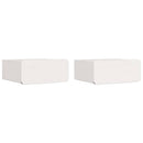 vidaXL Éjjeli asztal 2 pcs Fehér 39 x 34 x 16,5 cm Tömör fenyőfa