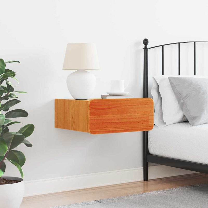 vidaXL Éjjeli asztal Faggyú barna 39 x 34 x 16,5 cm Tömör fenyőfa