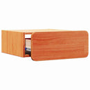 vidaXL Éjjeli asztal fiókkal 2 pcs Faggyú barna 39 x 34 x 16,5 cm