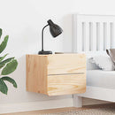 vidaXL Éjjeli asztal fiókkal Barna 39 x 34 x 33 cm Tömör fenyőfa