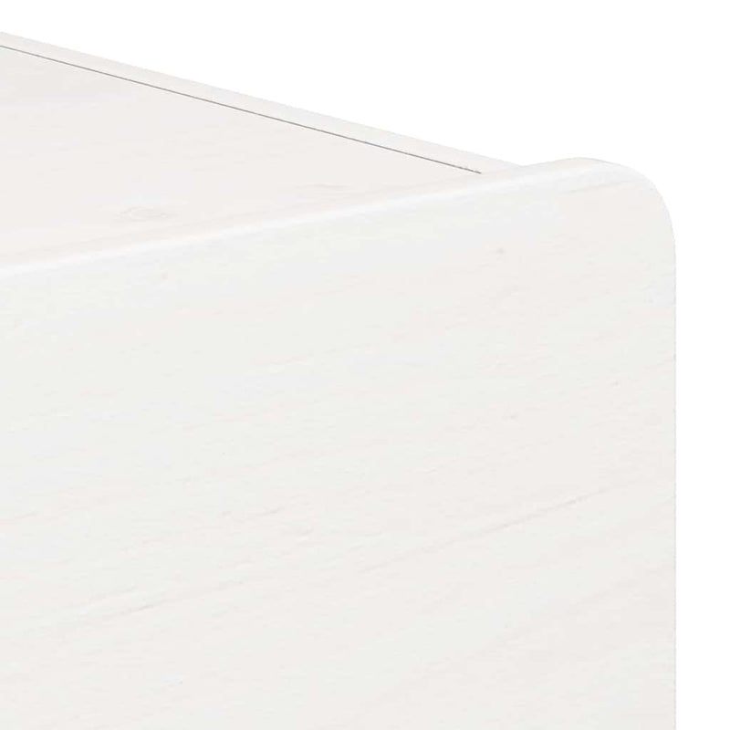 vidaXL Éjjeli asztal fiókkal 2 pcs Fehér 39 x 34 x 33 cm Tömör fenyőfa