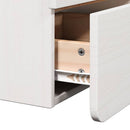 vidaXL Éjjeli asztal fiókkal 2 pcs Fehér 39 x 34 x 33 cm Tömör fenyőfa