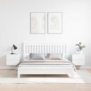 vidaXL Éjjeli asztal fiókkal 2 pcs Fehér 39 x 34 x 33 cm Tömör fenyőfa