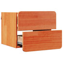 vidaXL Éjjeli asztal fiókkal 2 pcs Barna 39 x 34 x 33 cm Tömör fenyőfa