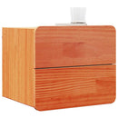 vidaXL Éjjeli asztal fiókkal 2 pcs Barna 39 x 34 x 33 cm Tömör fenyőfa
