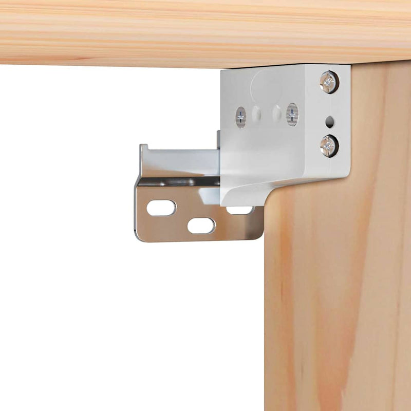 vidaXL Éjjeli asztal fiókkal Barna 38 x 36 x 29,5 cm Tömör fenyőfa