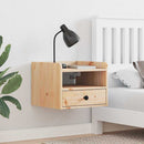 vidaXL Éjjeli asztal fiókkal Barna 38 x 36 x 29,5 cm Tömör fenyőfa