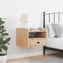 vidaXL Éjjeli asztal fiókkal Barna 38 x 36 x 29,5 cm Tömör fenyőfa