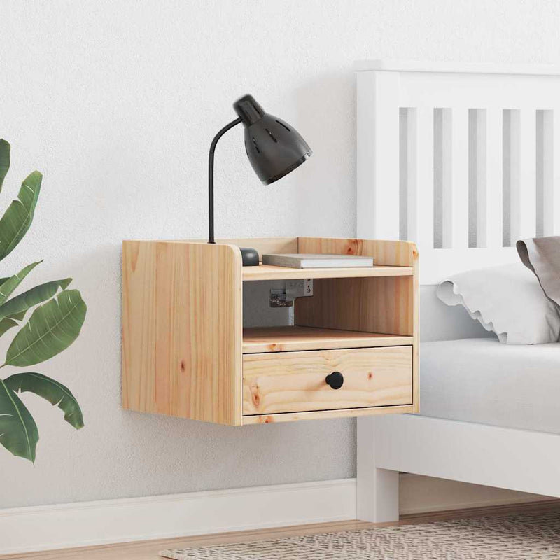 vidaXL Éjjeli asztal 2 pcs Barna 38 x 36 x 29,5 cm Tömör fenyőfa