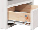 vidaXL Éjjeli asztal 2 pcs Fehér 38 x 36 x 29,5 cm Tömör fenyőfa