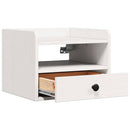 vidaXL Éjjeli asztal 2 pcs Fehér 38 x 36 x 29,5 cm Tömör fenyőfa