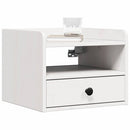 vidaXL Éjjeli asztal 2 pcs Fehér 38 x 36 x 29,5 cm Tömör fenyőfa