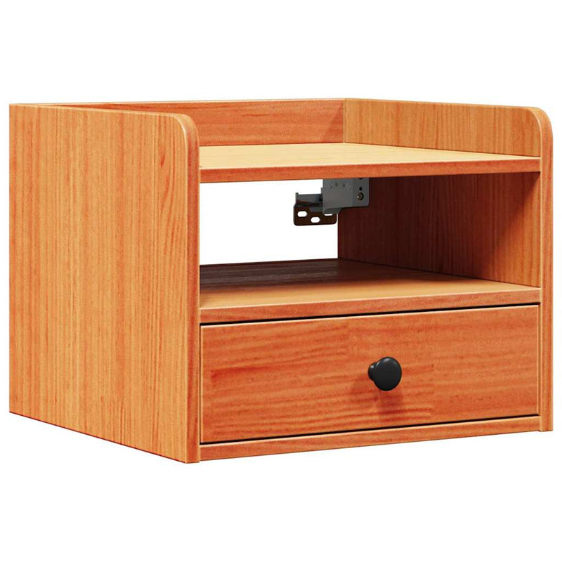 vidaXL Éjjeli asztal Faggyú barna 38 x 36 x 29,5 cm Tömör fenyőfa