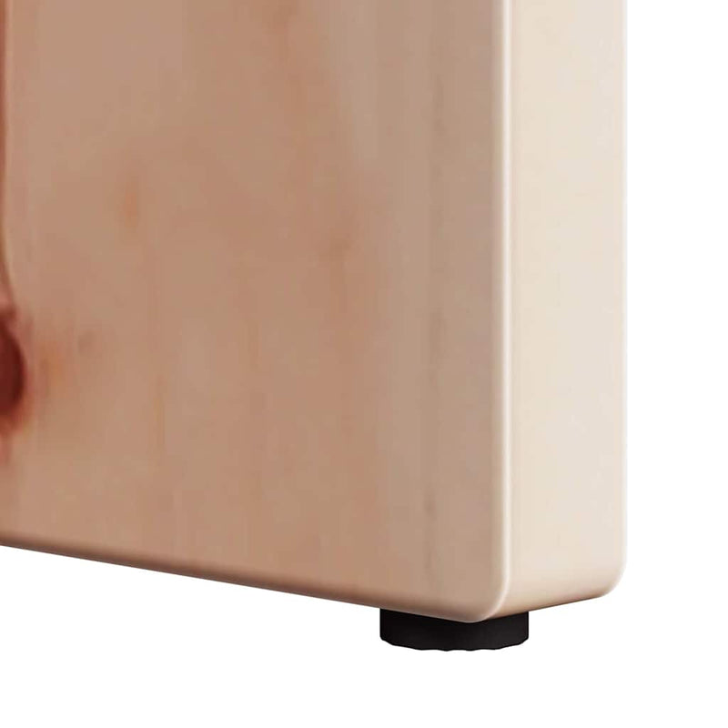 vidaXL Dohányzóasztal Természetes 80 x 50 x 31 cm Tömör fenyőfa