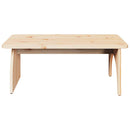 vidaXL Dohányzóasztal Természetes 80 x 50 x 31 cm Tömör fenyőfa