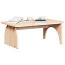 vidaXL Dohányzóasztal Természetes 80 x 50 x 31 cm Tömör fenyőfa