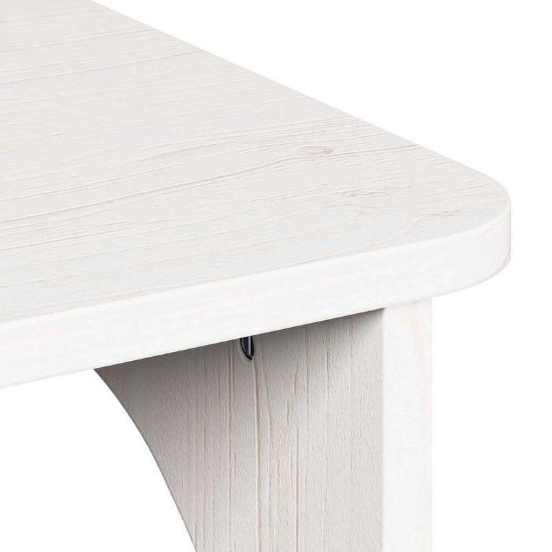 vidaXL Dohányzóasztal Fehér 80 x 50 x 31 cm Tömör fenyőfa