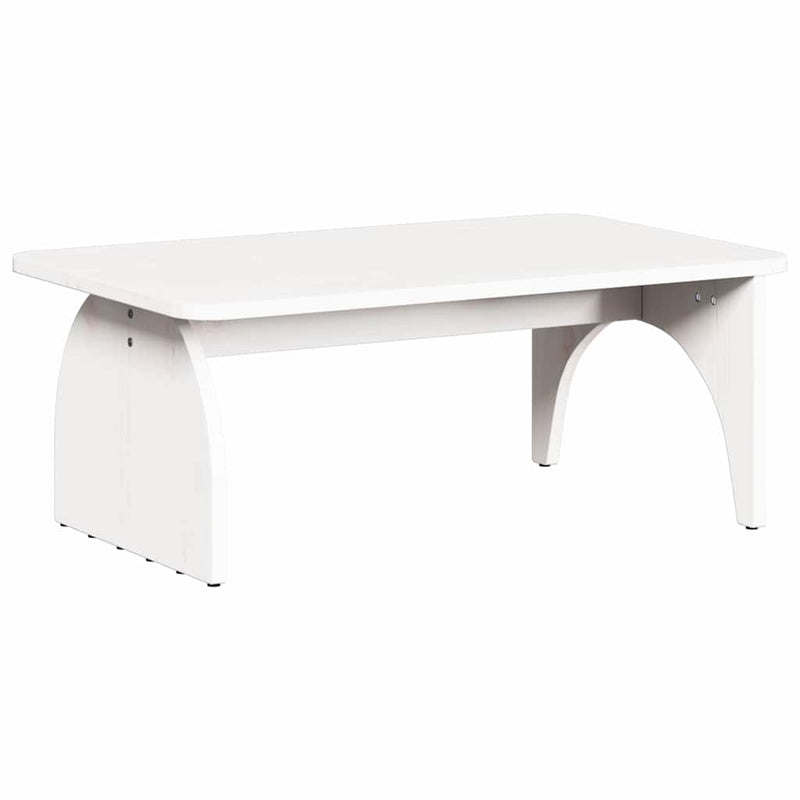 vidaXL Dohányzóasztal Fehér 80 x 50 x 31 cm Tömör fenyőfa