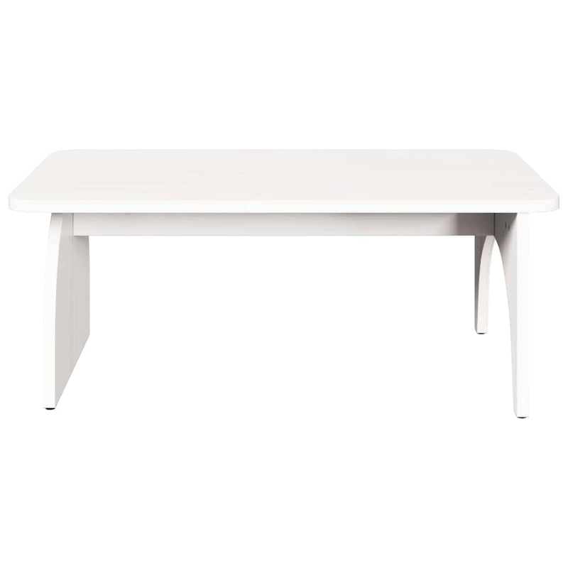 vidaXL Dohányzóasztal Fehér 80 x 50 x 31 cm Tömör fenyőfa