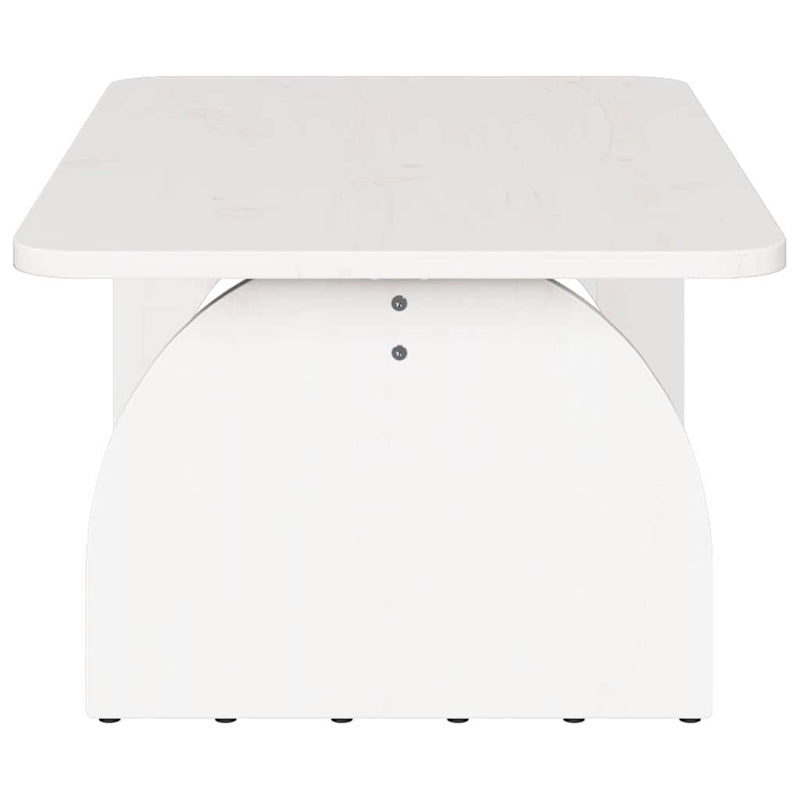 vidaXL Dohányzóasztal Fehér 80 x 50 x 31 cm Tömör fenyőfa