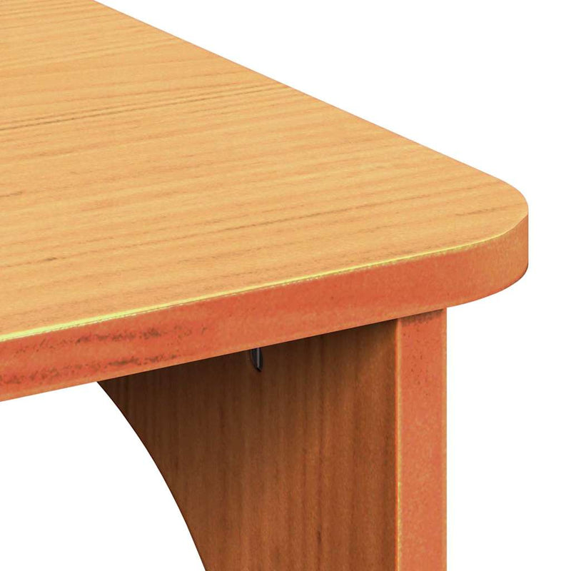 vidaXL Dohányzóasztal Viaszbarna 80 x 50 x 31 cm Tömör fenyőfa