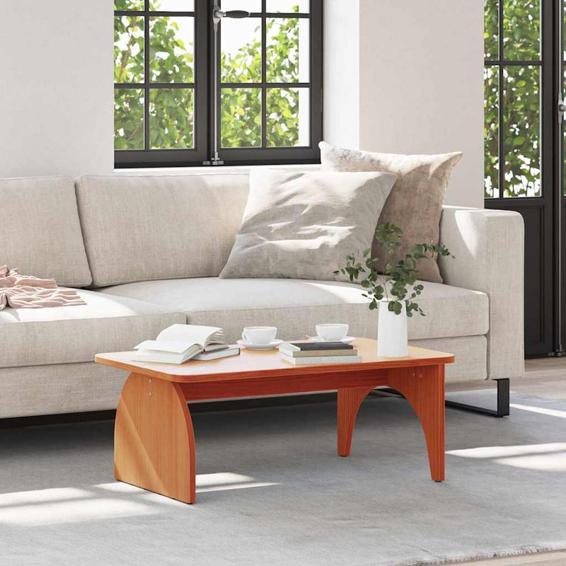 vidaXL Dohányzóasztal Viaszbarna 80 x 50 x 31 cm Tömör fenyőfa