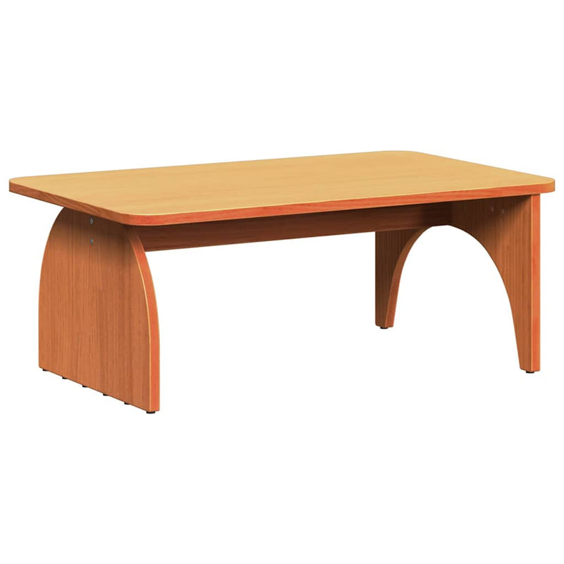 vidaXL Dohányzóasztal Viaszbarna 80 x 50 x 31 cm Tömör fenyőfa