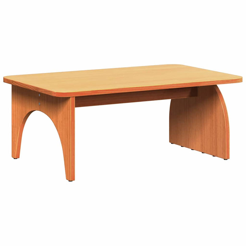 vidaXL Dohányzóasztal Viaszbarna 80 x 50 x 31 cm Tömör fenyőfa